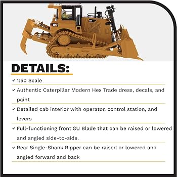 ＣＡＴ　Ｄ8Ｔ　ブルドーザー　１／５０スケール 1:50 Scale Diecast Masters CAT D8T Track-Type Tractor with